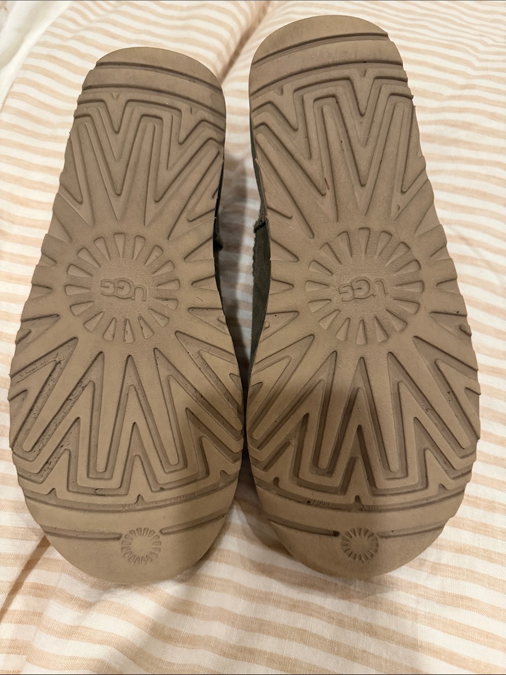 UGG Women’s Olive Suede Cozy Slip-On Booties - Picture 2 of 3